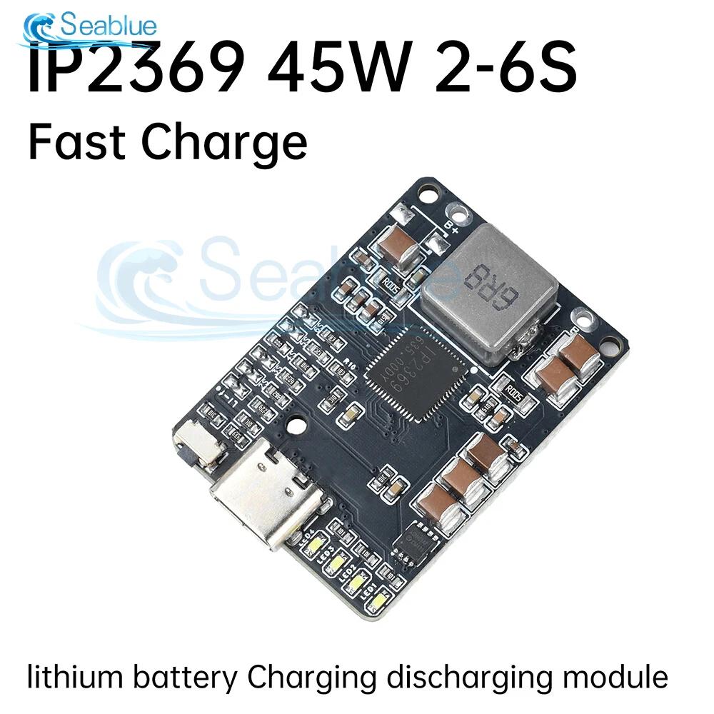 Batteria al litio IP2369 45W 2S ~ 6S Ricarica scarica BMS 3S 4S 5S Caricabatterie Li-ion/LiFePO4 per caricabatterie drone Power Bank - immagine 3
