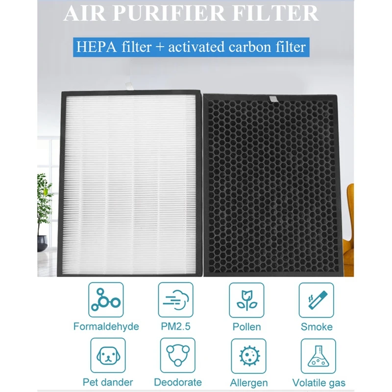 

2 Sets Filter For Air Purifier Serie FY1413/40 Active Carbon & FY1410/40 AC1214/1215/1217 AC2729