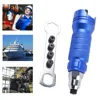 Blue Aluminum Alloy Cordless Electric Rivet Nut Gun Tool Set Attachments 3/32" 1/8" 5/32" 1/4" DIY Automotive Hex Shank Nozzles 6