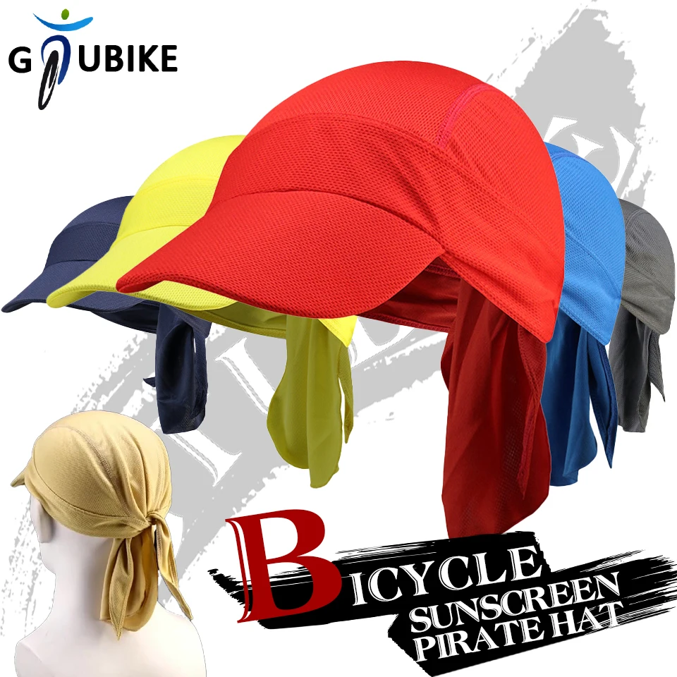 

GTUBIKE Sunscreen Pirate Hat Unisex Outdoor Cycling Anti-UV With Brim Cap Mesh Breathable Running Climbing Absorbs Sweat Caps