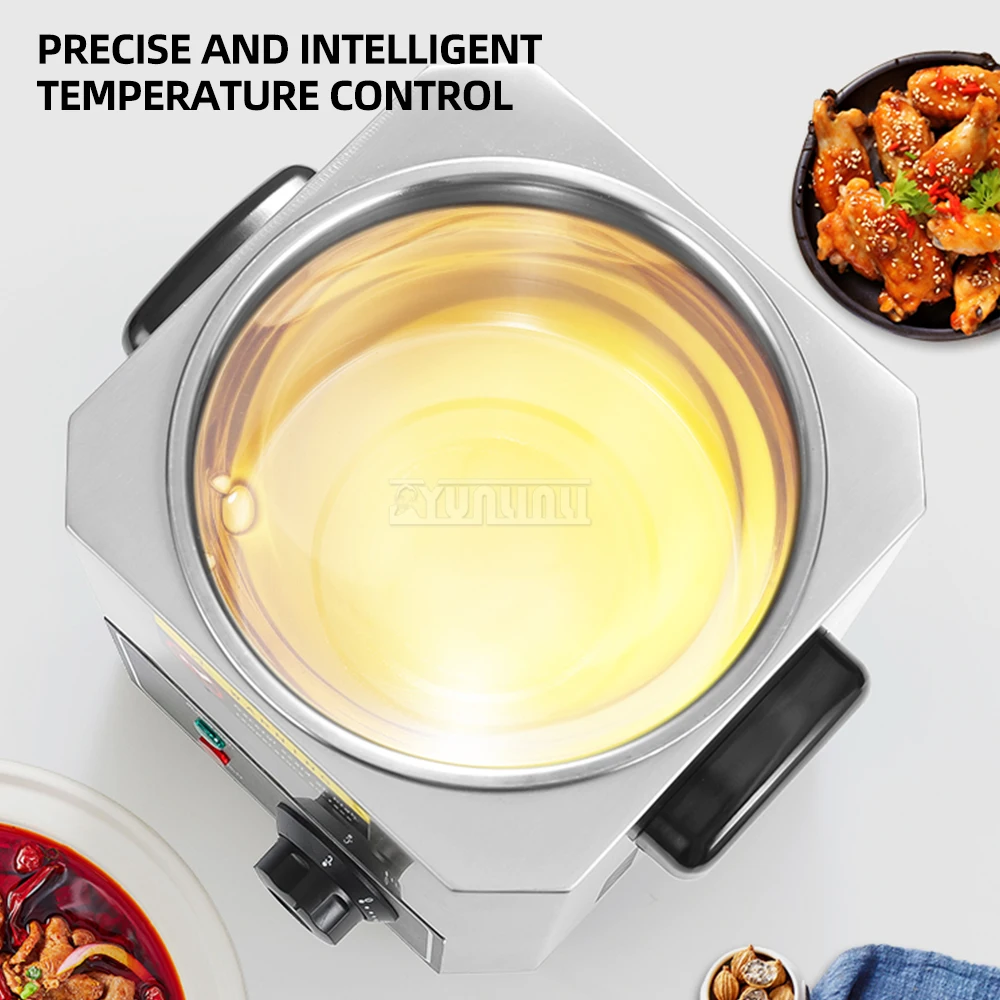 Temperature Controll Freidora El&eacute;ctrica Env&iacute;o Gratis Single Cylinder Hot Oil Fryer Commercial Fried Egg Machine