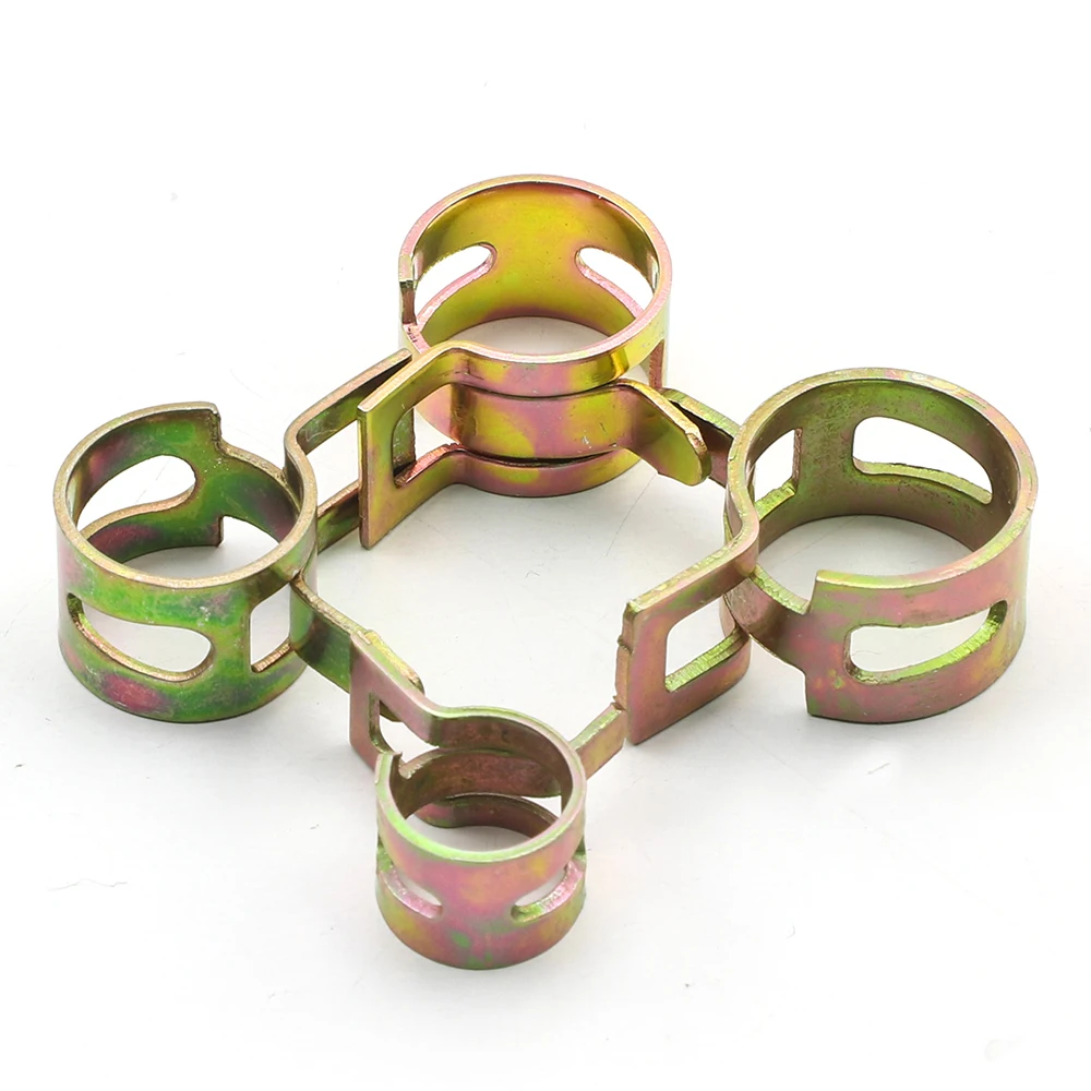 Fuel line Spring Clamp 6-15mm Spring Clip Fuel Oil Line Silicone Vacuum Hose Clamps Carbon Steel Zinc Plated Clip JUIDINTO 20pcs spring clip clamps,hose clamps,spring clamps