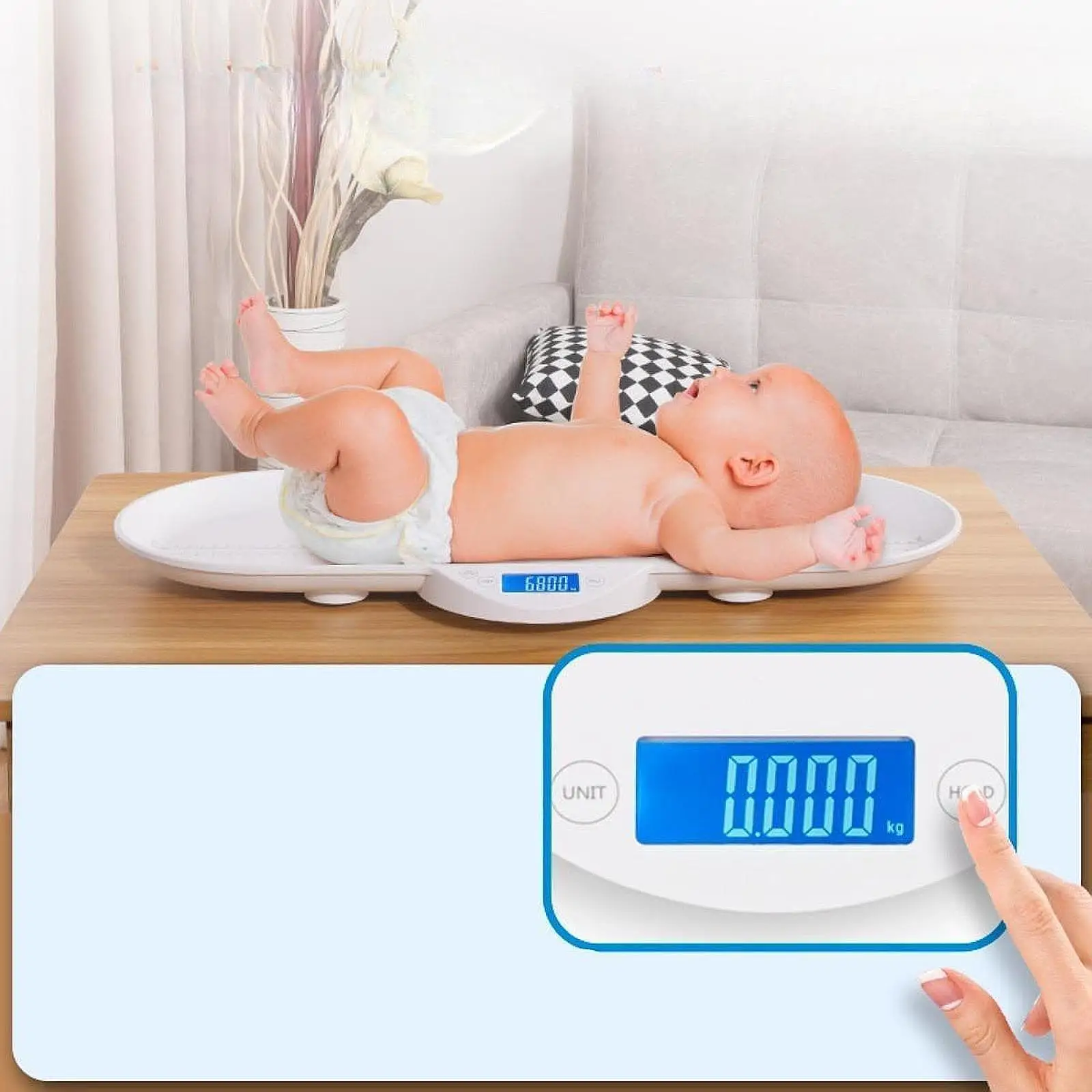 Baby Scale Pet Scale,Portable,Lightweight,Max 30kg,Multipurpose,Infant Scale,Baby Weight Scale for Baby Infant,Dogs,Puppy