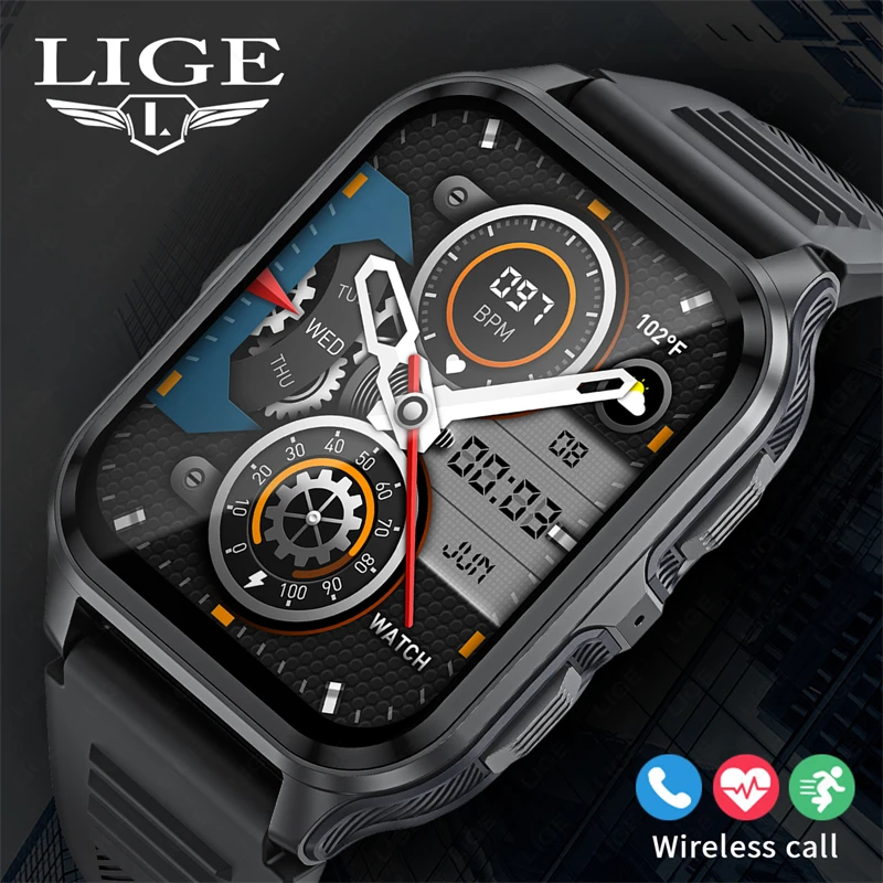 

2024 Military Outdoor Smart Watch Men Women Bluetooth Call 100+ Sport Modes Watch IP68 Waterproof Smartwatch For Android IOS