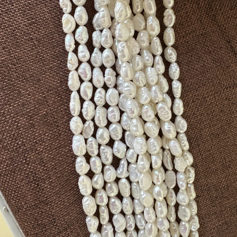 A 4.5-5.5mm Irregular Baroque Natural Freshwater Pearls