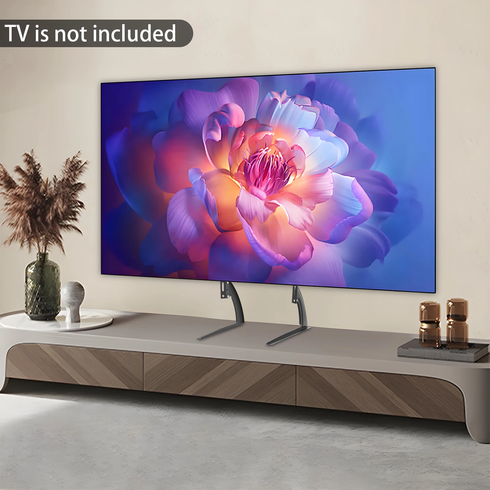 TV Stand 35kg Load-Capacity,81.3-177.8cm Applicable TV Size,Thickened Cold-Rolled Steel,Stable Support,Bedroom,Video Room,Hotel