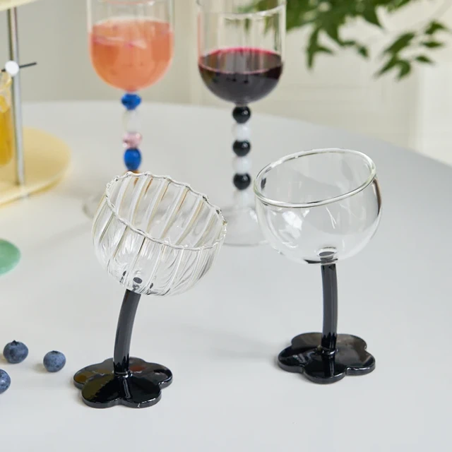 Handcrafted Crooked Stem Wine Glass