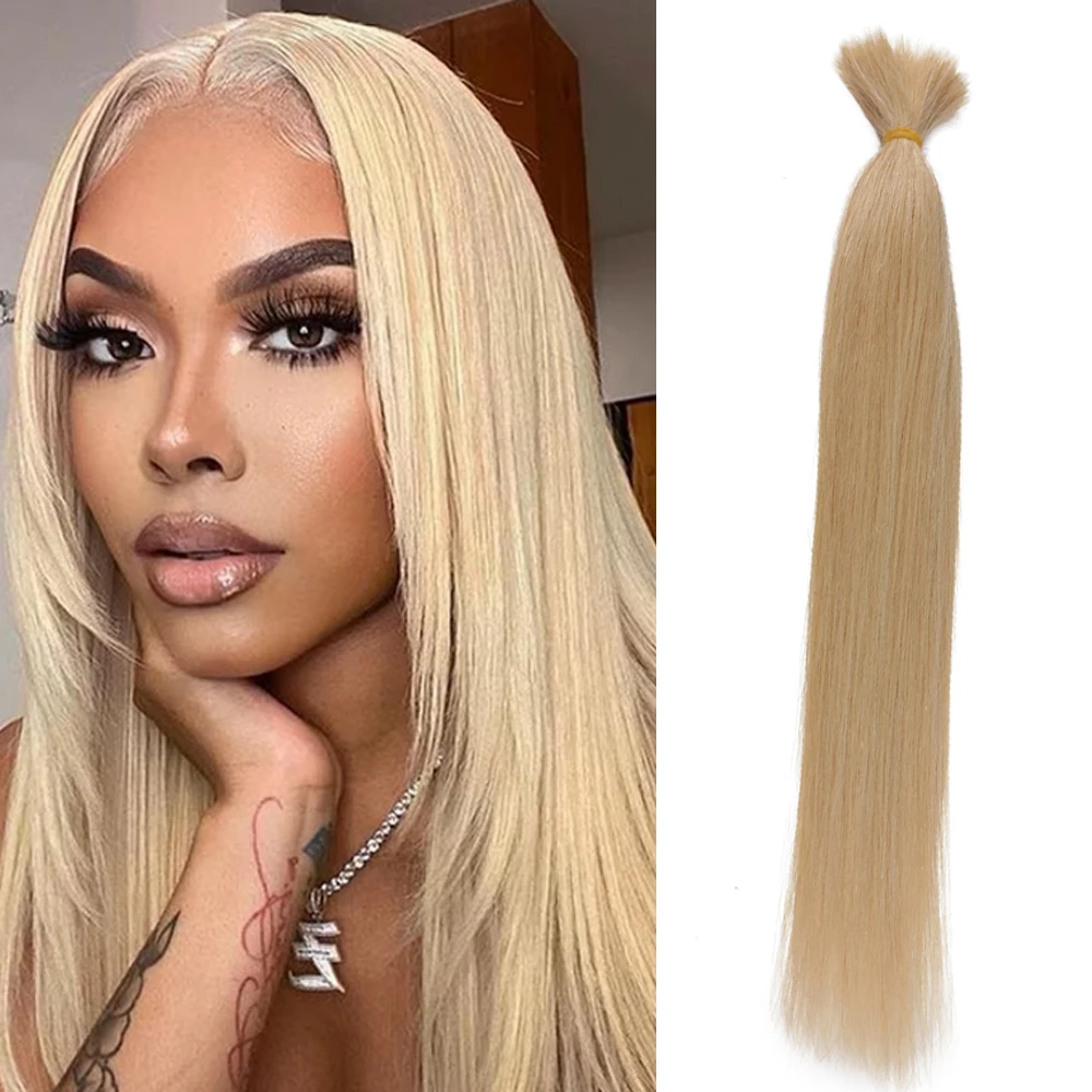 Human Hair Bulk Hair Straight Vietnam Remy Straight Bulk 16-28inch 100g Natural Brown Extension No Weft