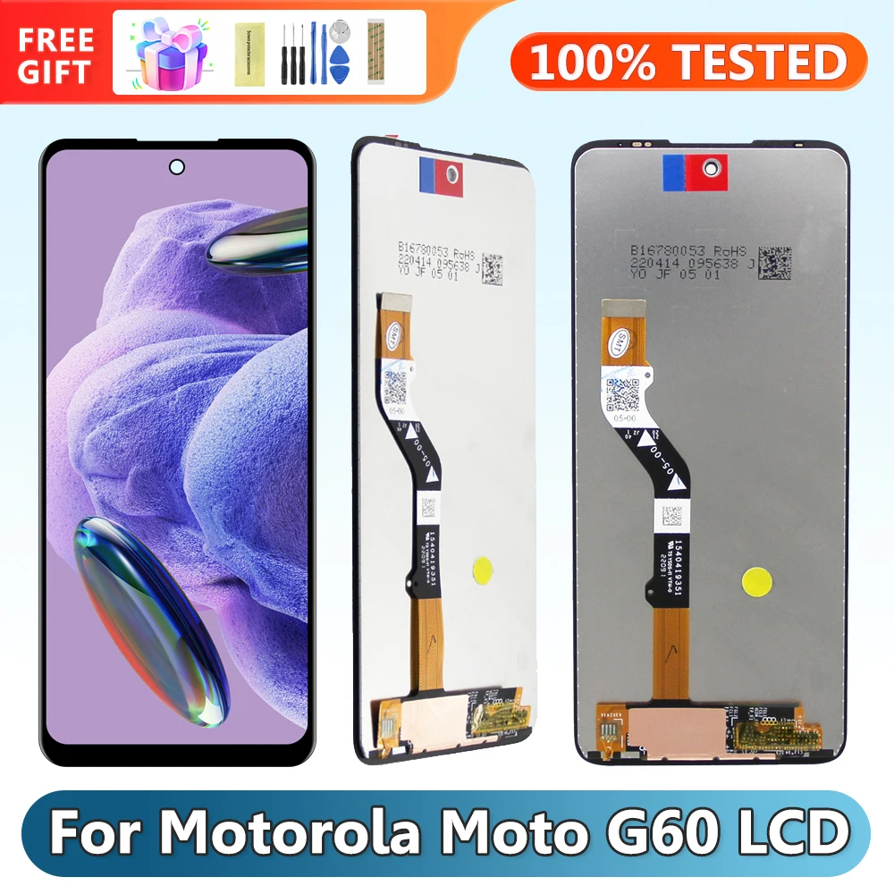 

Экран для Motorola Moto G60 PANB0001IN PANB0013IN PANB0015IN ЖК-дисплей цифровой сенсорный экран с рамкой для Moto G60 экран