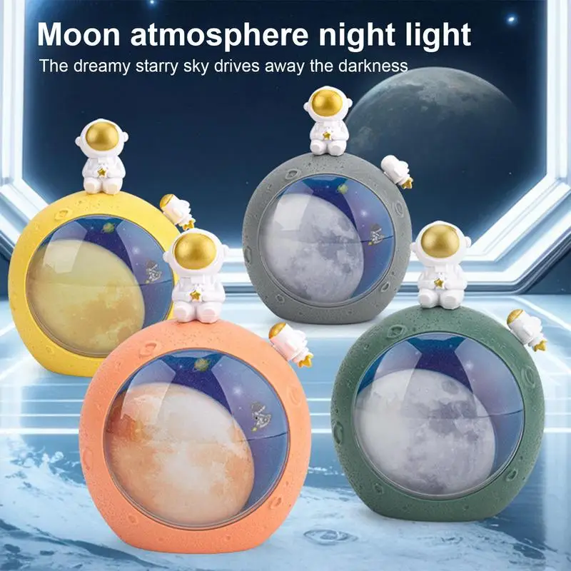 

Moon Night Light USB Rechargeable Astronaut Light Creative Astronaut Lamp Funny Night Light for Party Bed Room Living Room