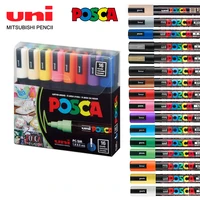 16pcs Japan UNI POSCA Markers Set Acrylic Graffiti Drawing Permanent Waterproof Children's Drawing PC-3M/1M/5M Art Supplies 1