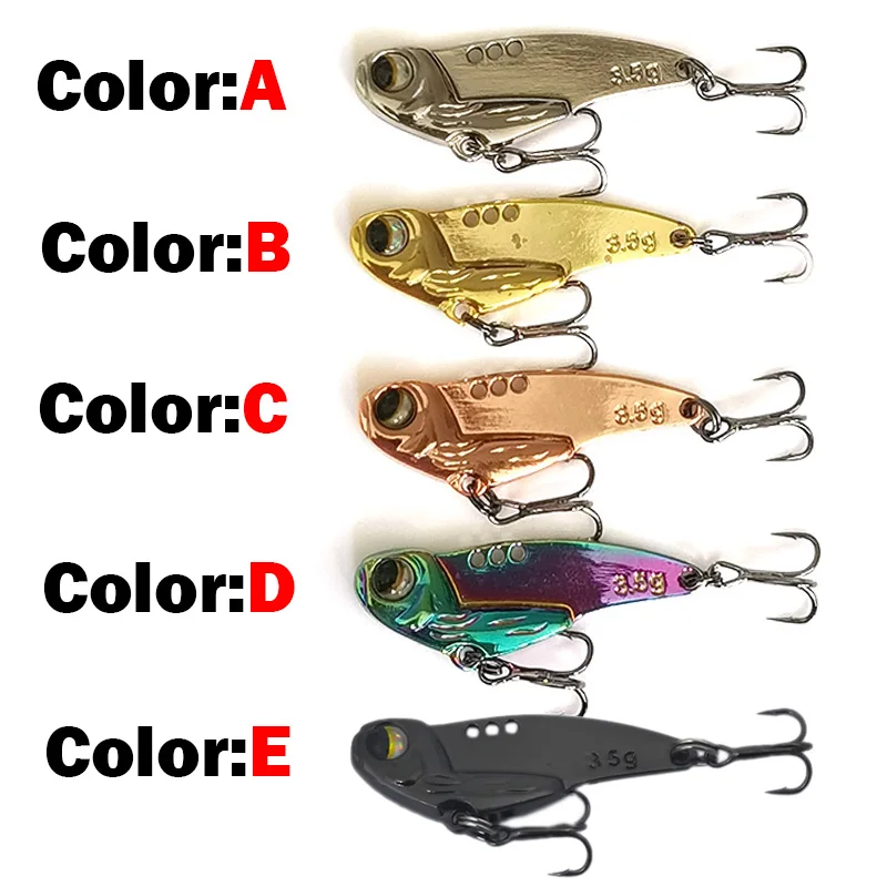 1Pcs 3,5g 5g 7g Metall VIB Lockt 3D Augen lebendige Vibrationen Löffel Köder Angeln köder Bass künstliche Harten Köder Crankbait Tackle – Detail 7