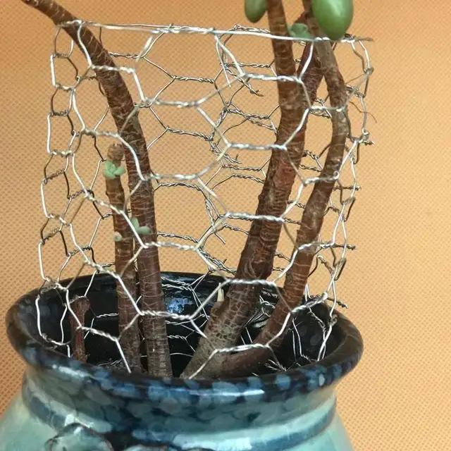 Drótháló Kerítés Diy Kézműves Otthoni Dekoráció Könnyű Horganyzott Hatszögletű Huzalháló Huzal Acél Növény Gondozó - Image 2