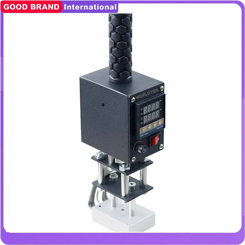 Hand-Held Leather Hot Foil Stamping Machine Copper Mould Wooden Paper Labeling Soldering Embossing Tool Heating Size 8*10cm