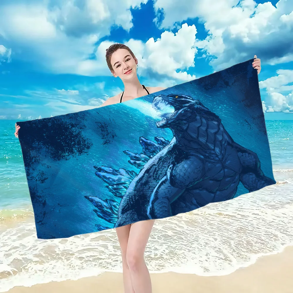 Cool G-GodzillaS Towel towel pattern beach towel, quick drying and absorbent, The fabric is made of cotton and does not fade 4