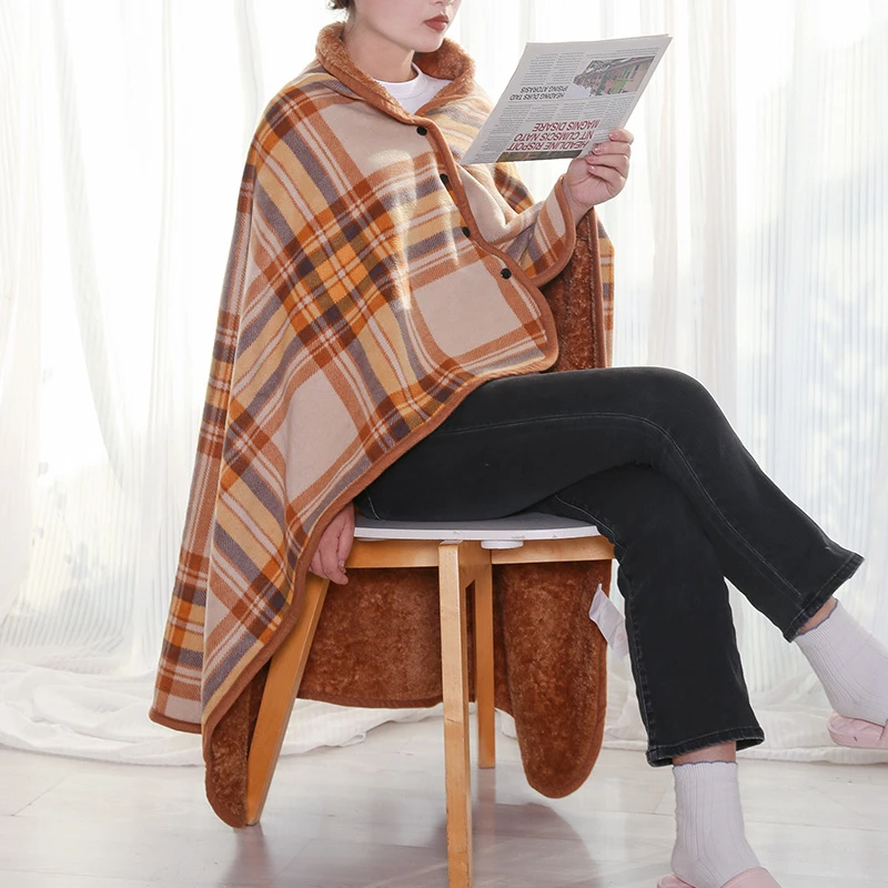 Flannel Leg Button Blanket Plush Leg Button Blanket Wearable Throw