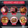 Showtime Large Capacity Rotisserie & BBQ Oven Modern Edition, Simple Switch Controls, Silicone Door Tie, Perfect Preset Rotation 6