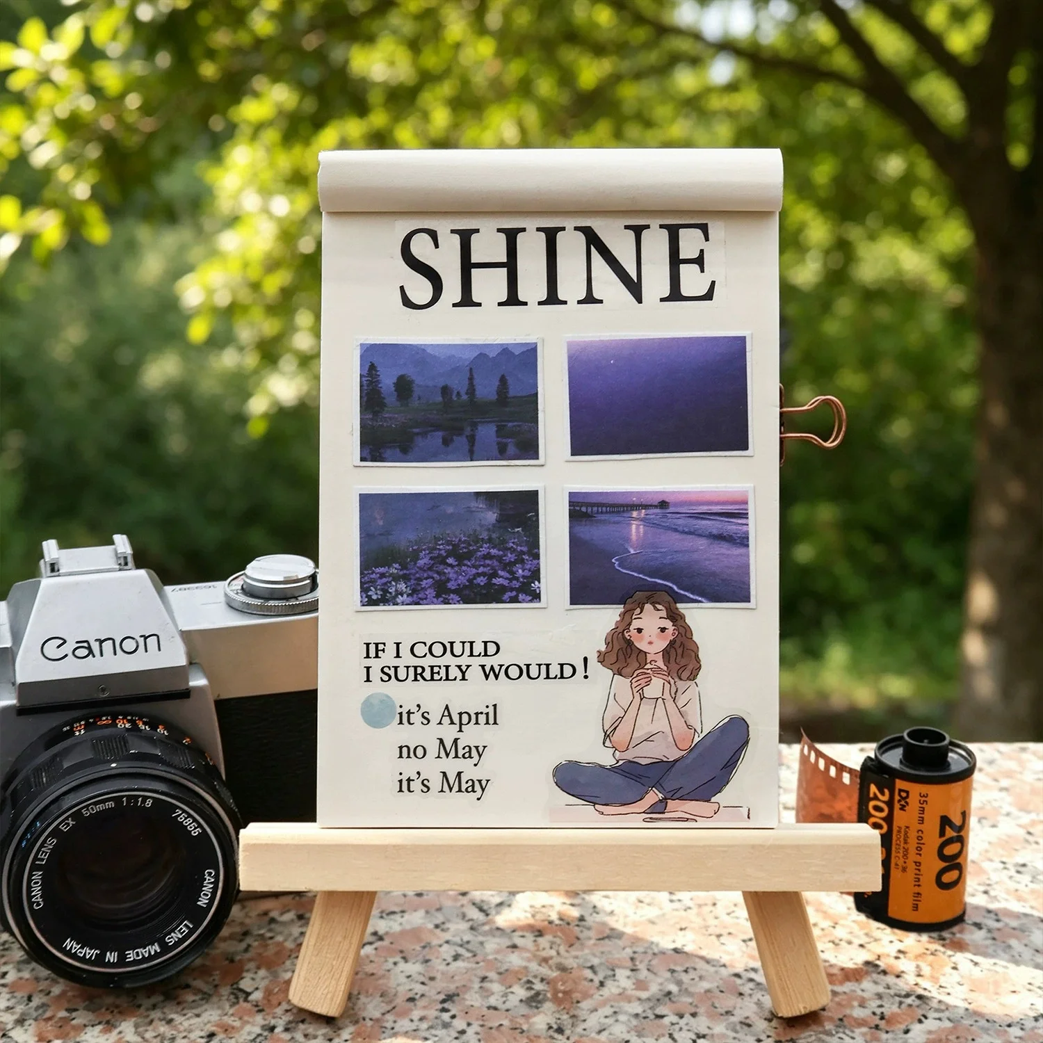 60pcs 라이트 & 섀도우 시리즈 빈티지 풍경 스티커 북, DIY 스크랩북킹 정크 저널을 위한 미적 풍경 저널 스티커