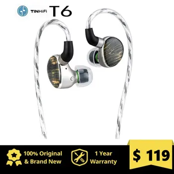 Auriculares intrauditivos TINHIFI T6 HiFi, híbridos 1DD + 1 planar, de gama alta, con cable, IEMs equipados con…