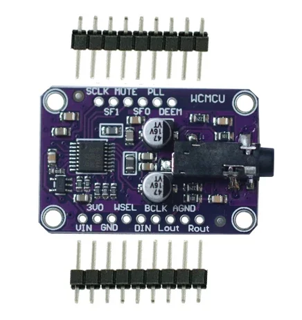 DAC modul 1334 UDA1334A I2S DAC audio stereo dekodér modul nasednout pro arduino 3.3V - 5V