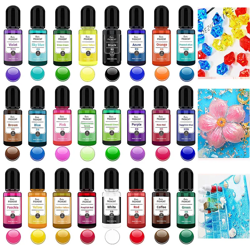 Epoxy Resin Pigment Candle Dyes Pigment Mica Powder Pigment 10ml Epoxy Resin Pigment Liquid Colorant Dye Diffusion Pigment DIY Epoxy Resin Crafts Candle Soap Jewelry Making Tools