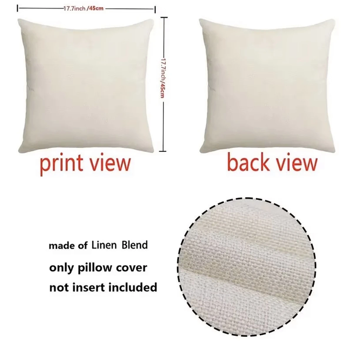 4-piece Christmas pillowcase set, 18x18 inches, suitable for living room, bedroom, Christmas decoration (without pillow core)