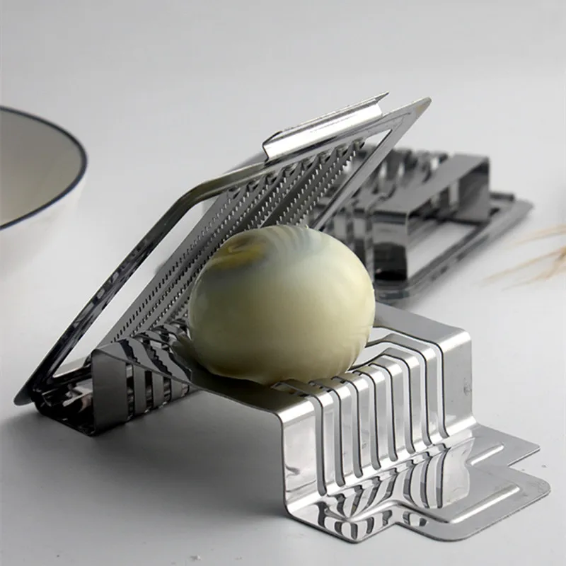 Egg Slicer Stainless Steel Boiled Egg Slicer Multifunctional Kitchen Cutter Mold Fruit Cutter Section Chopper Kitchen Gadget