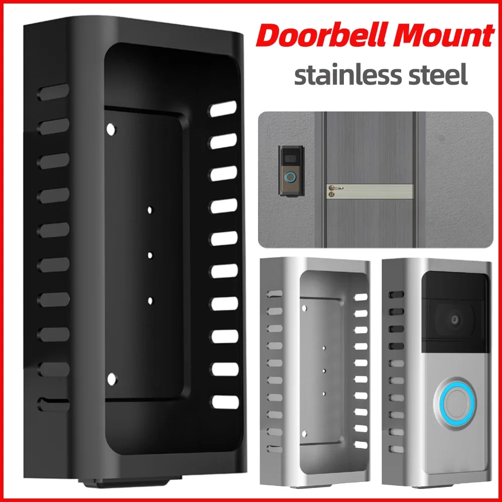 Video Doorbell Bracket Stainless Steel Anti-Theft Door Mounting