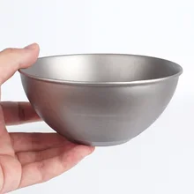 

Pure Titanium Bowl Outdoor Camping Picnic Bowl Tableware Home Kitchen Table Titanium Metal Bowl Portable Corrosion Resistance