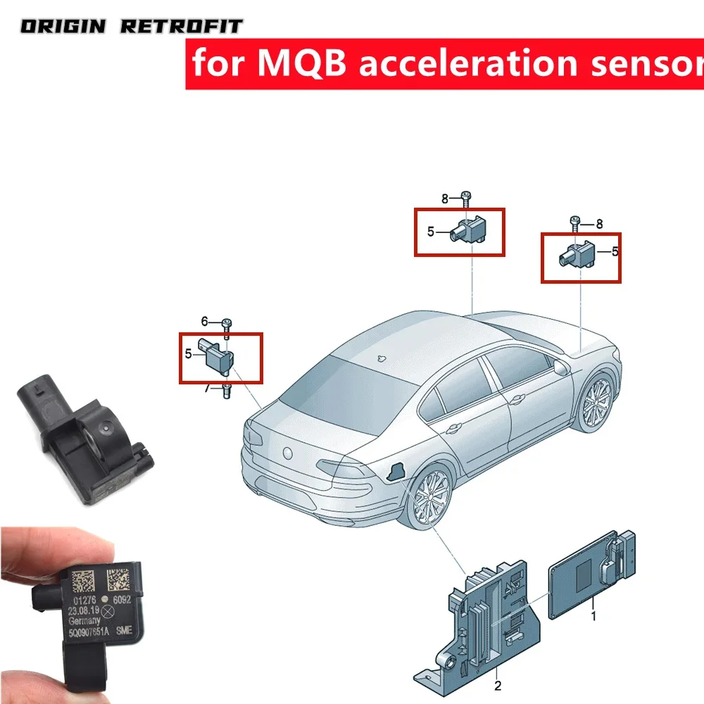 

Датчик ускорения акселератора 5Q0 907 651 A для MQB Jetta Golf Atlas T -Roc CC Tiguan Passat Q3 Leon