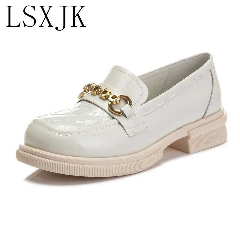 

Genuine Leather Thick Sole Loafers Women's 2022 New Spring Explosive Thick Sole Soft Sole Women's Shoes Shallow Mouth