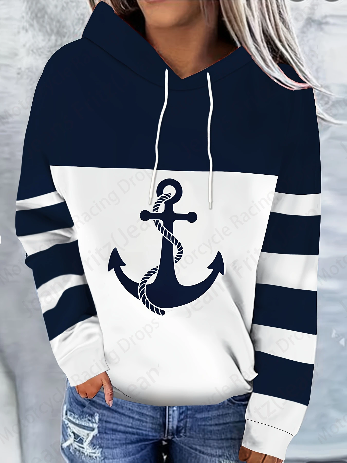 American Flag & Blessed 3d Print Hoodie Women Fashion Oversized Hoodies Women Sweats Letter Coat Sweatshirt With Pocket Pullover 5