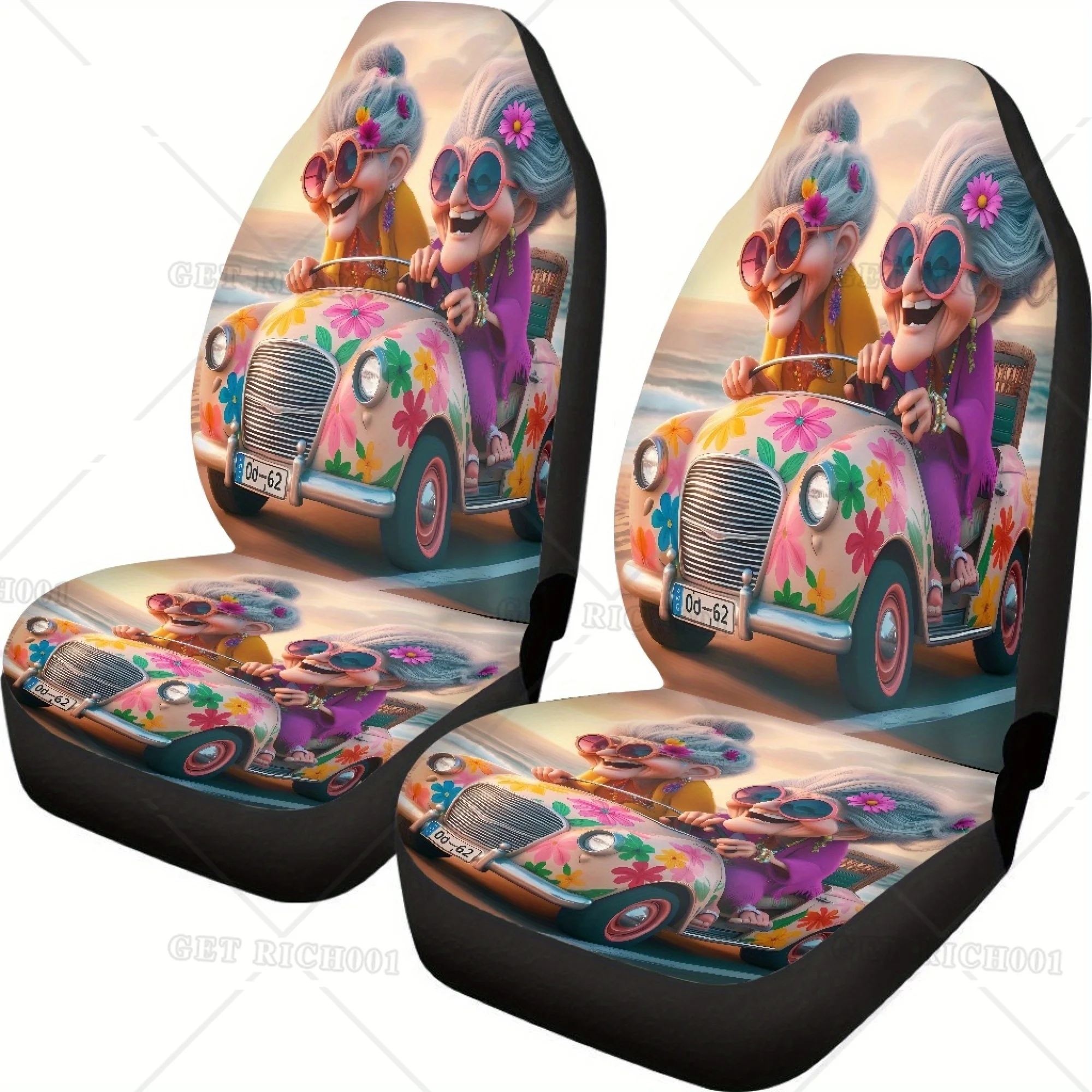 Fundas De Volante Swono Para Coche, Calabazas, Comida De Acción De Gracias De Acuarela, Calabazas De Halloween Universales Para Mujeres, Niñas, De Neopreno Suave, Antideslizantes, Accesorios De Coche