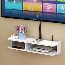 50cm/30cm WIFI Router TV Box Shelf Organizer Living Room Wall Mounted 2 Layer Drawer Storage Rack DVD Player Telephone Holder