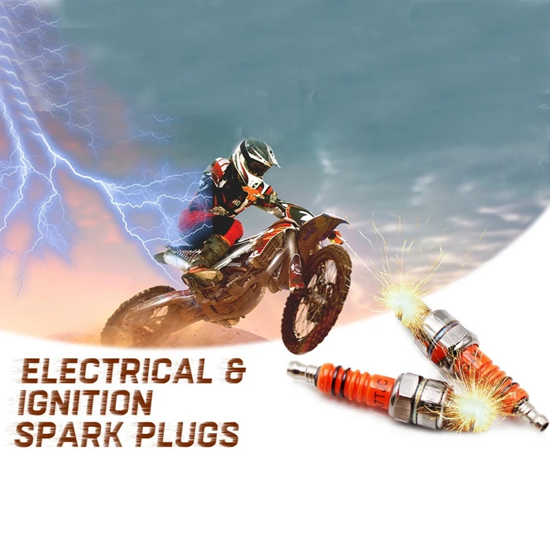 오토바이 점화 플러그 A7TJC 수정 GY6 50Cc 70Cc 90Cc 110Cc 125Cc ATV Dirtbike 50 125 150Cc 3 전극 스파크 플러그