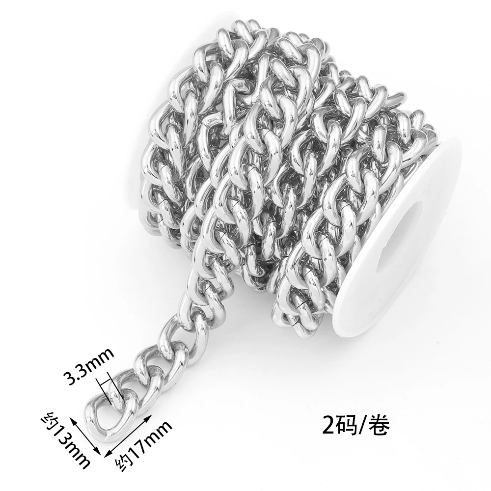 2-5 Yards/Rolle Aluminium Twisted Ketten Gold Silber Verlängerung Link Kette Für DIY Handgemachte Armband Halskette Anschlüsse Zubehör – Detail 18