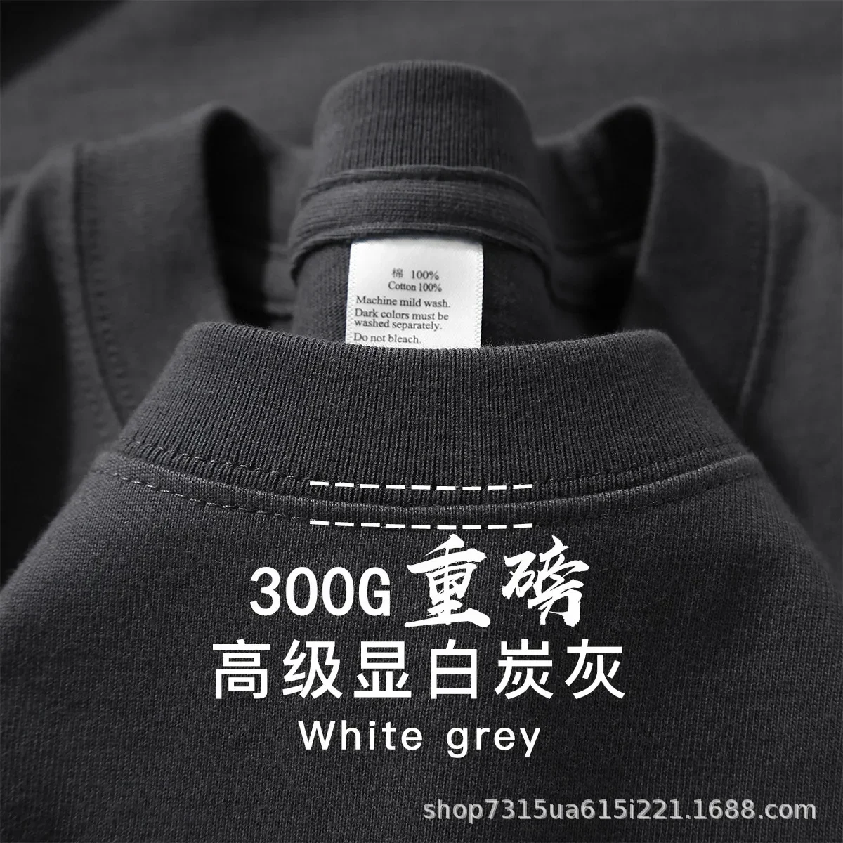 Summer Light Green Heavyweight Cotton Short Sleeve Loose Casual Tee