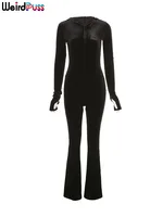 Bizarre Puss Velours Zipper Hoodie Femmes Combinaisons À Manches Longues Fitness Tendance Automne Skinny Stretchy Activewear Hot Street Outfits 6