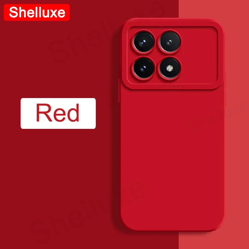 Silky Feel Liquid Silicone Soft Phone Case - Square Design