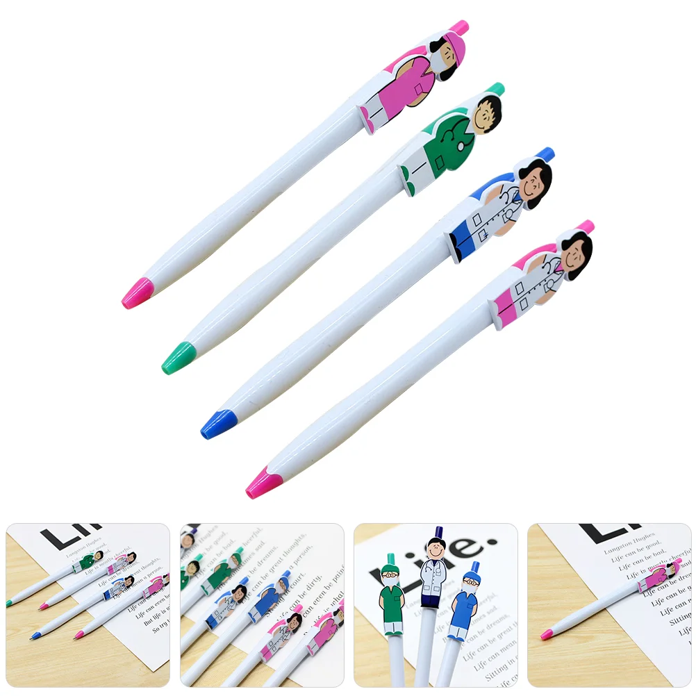 4 Pcs Sketching Pens Household Adult Stationery Scrapbook Press-type Ballpoint Plastic Portable Writing 5 pcs pen type new writing brush calligraphy drawing pens refillable fountain ink soft