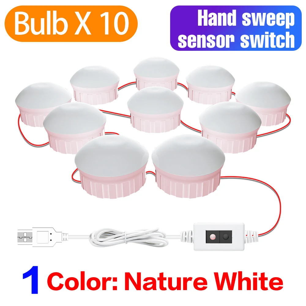 10 Bulbs Hand Sweep