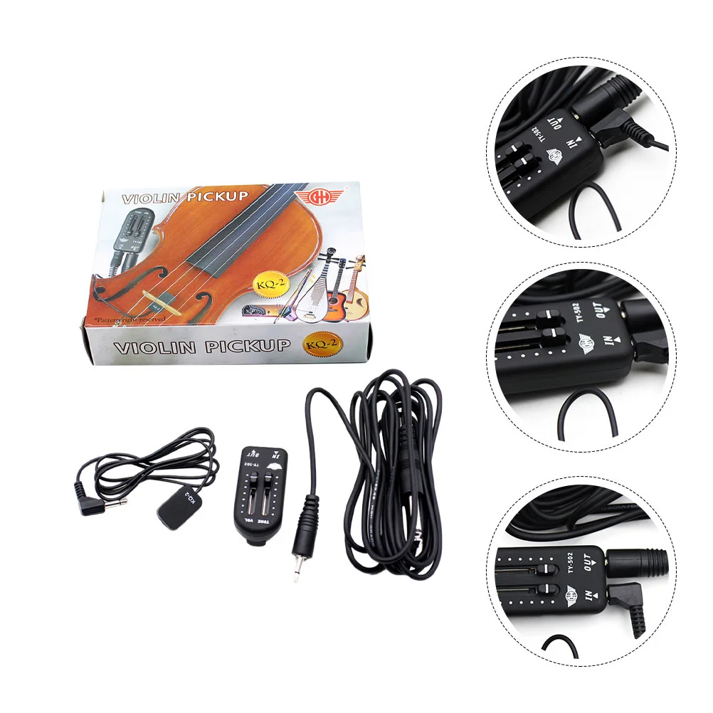 

1 Set Violin Pickup Piezo Microphone Transducer for Acoustic Guitar Ukulele Violin Mandolin Microphone ( Black )