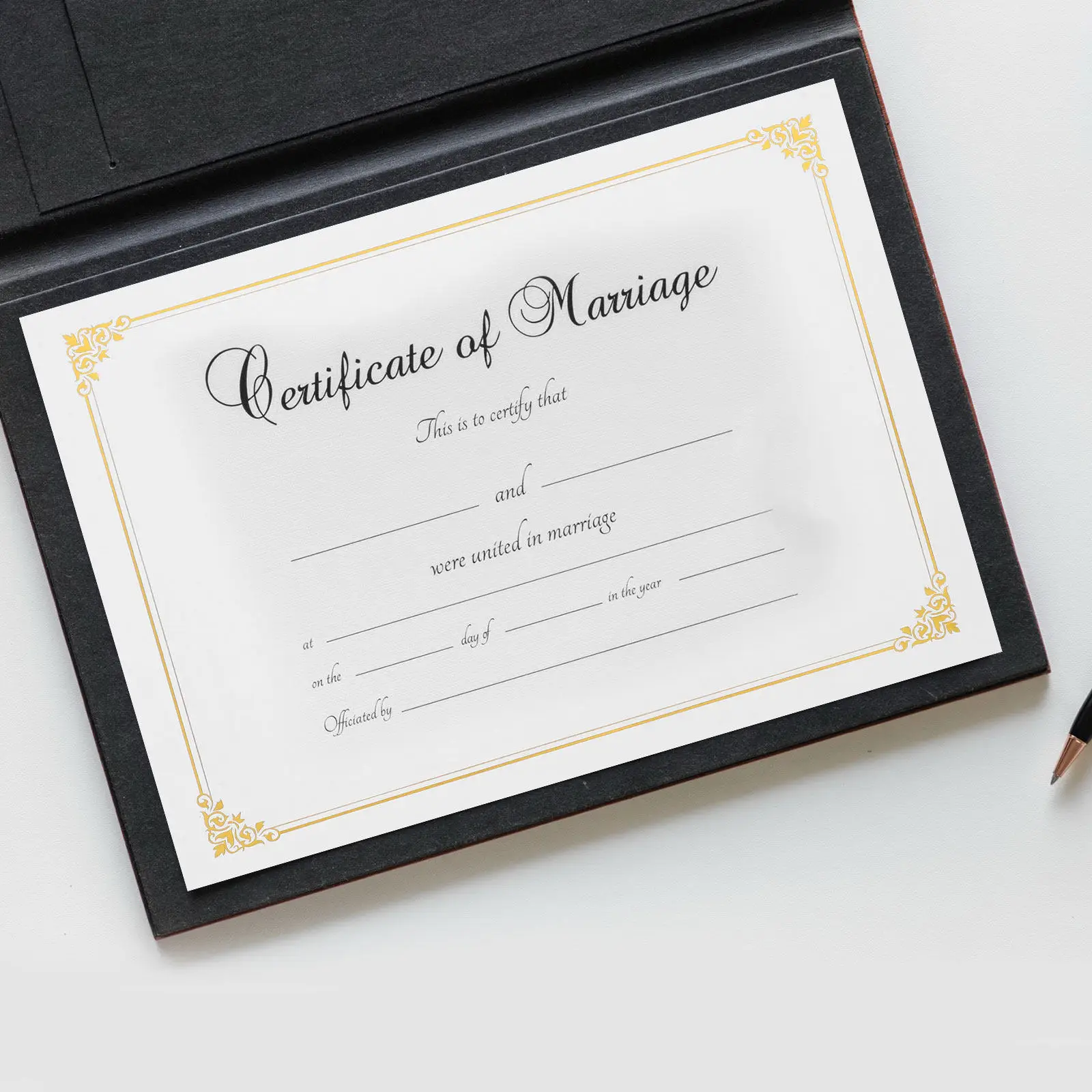 10Pcs 인증서 용지 A4 졸업 수료증용 빈 졸업장 용지 인쇄 가능 쓰기 가능 인증서 용지