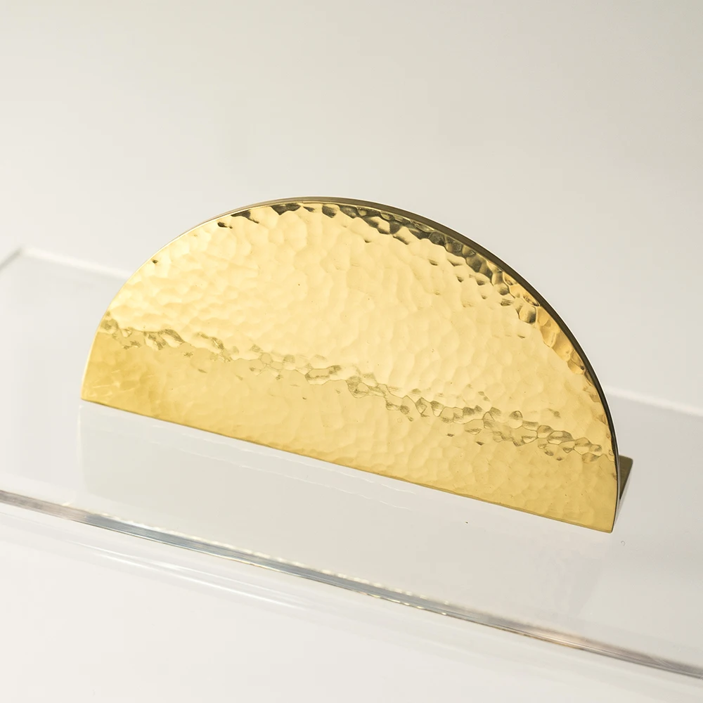Solid Brass Drawer Puxa, semi-circular forma móveis