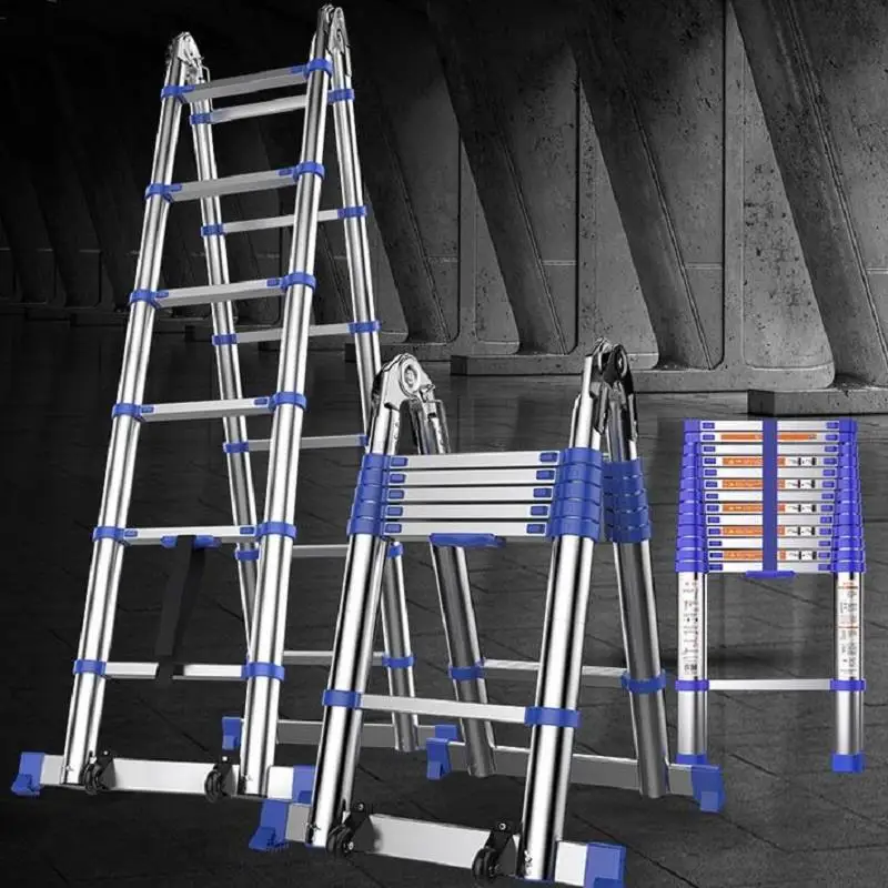 

3.25M Straight Ladder Thickening Aluminium Alloy Portable Ladder Household Telescopic Ladders