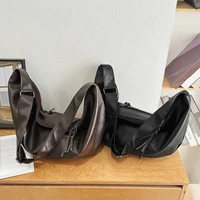 Sac à bandoulière pour hommes, décontracté, polyvalent, à la mode, grande capacité, sac de taille, Simple, léger, sac à dos de sport de plein air 4