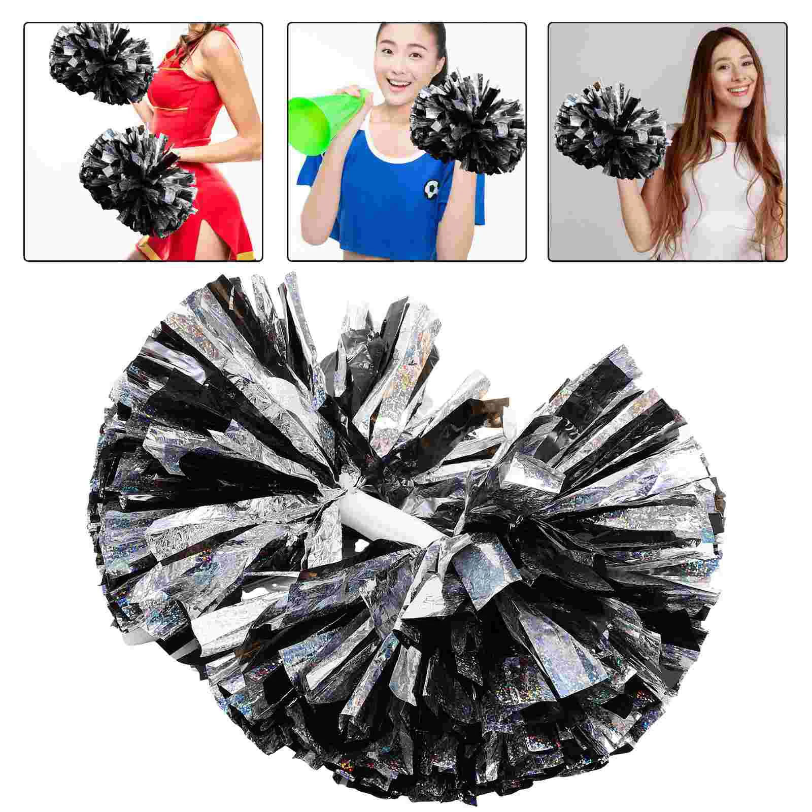 Cheerleading Pom Pom Cheerleader Pom Pom Cheer Pom Pom Cheering Supply Performance Prop 6 pcs cheer squad pom poms cheerleading prop outdoor the match reusable cheerleader cheering plastic decorative