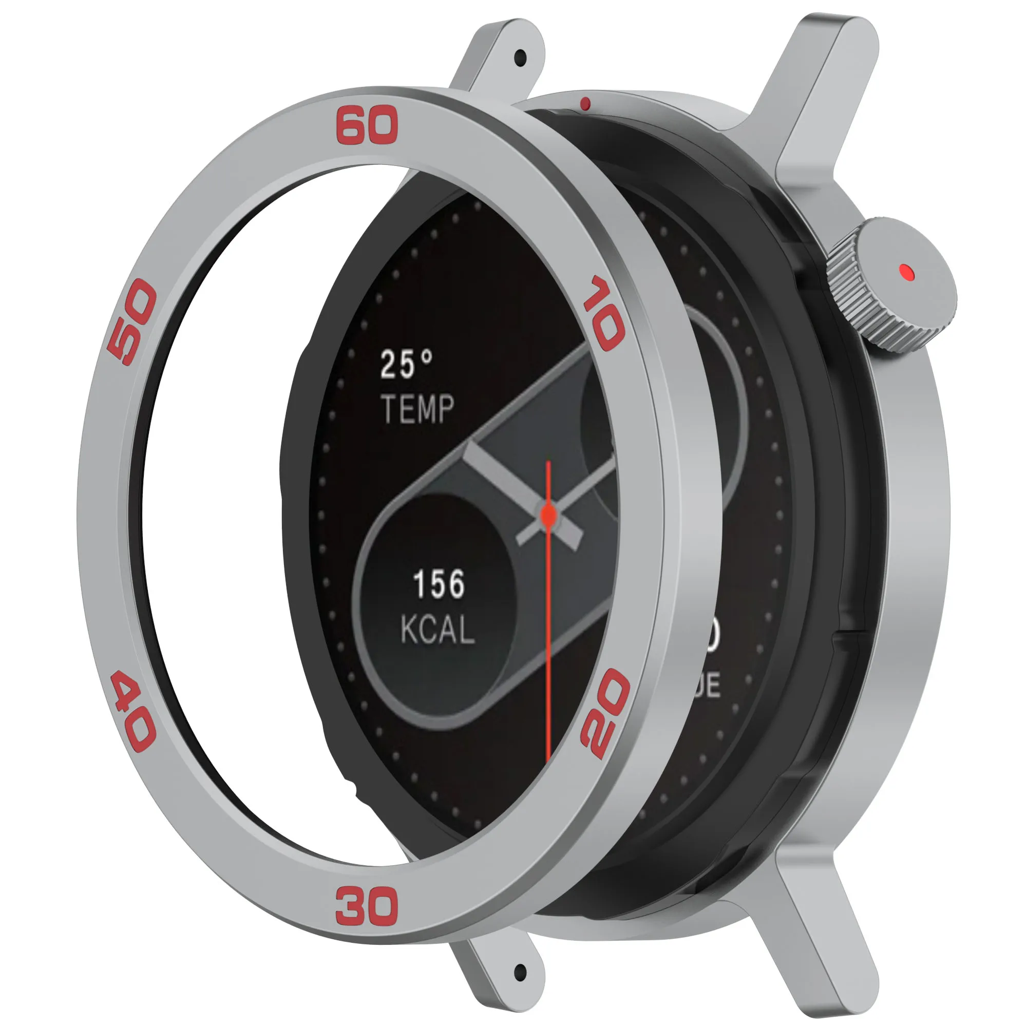 Enhanced Metal Bezel Ring with Tempered Glass Film