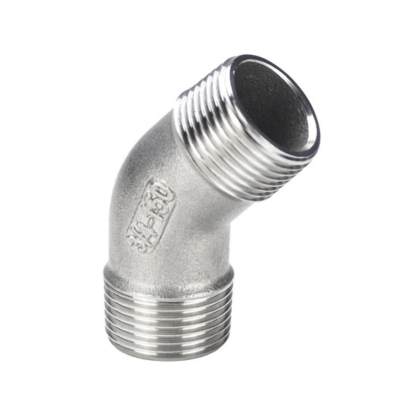 Pipe Fitting 304 Stainless Steel Male Threaded Elbow Female Connector 45 Degree 90 Degree 1/2&rdquo; 1&ldquo; 1-1/4&ldquo; 1/4 2&ldquo;
