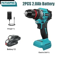 2-Speed Cordless Electric Drill Brushless Handheld 20+1 Torque Rechargeable Drills Electric Power Tools For Makita 18v Battery 1